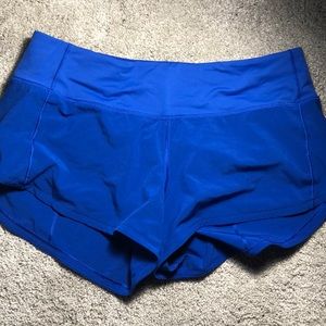 royal blue size 4 lululemon shorts speed up 2.5